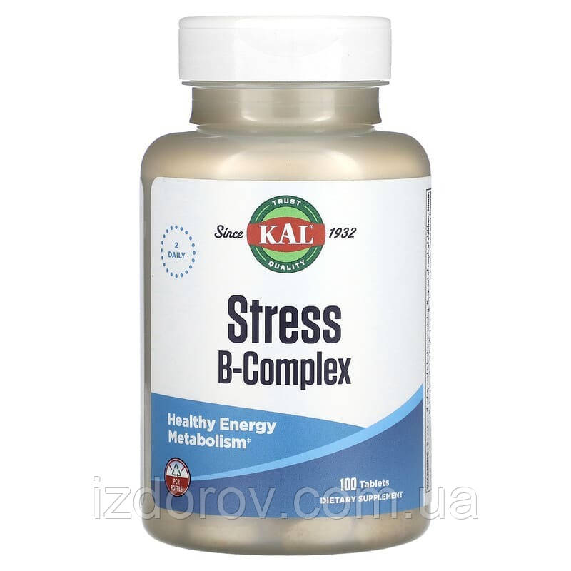 Вітаміни групи Б KAL Stress B Complex комплекс від стресу 100 таблеток