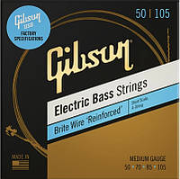 Струны для бас-гитары GIBSON SBG-SSM SHORT SCALE BRITE WIRE BASS STRINGS MEDIUM