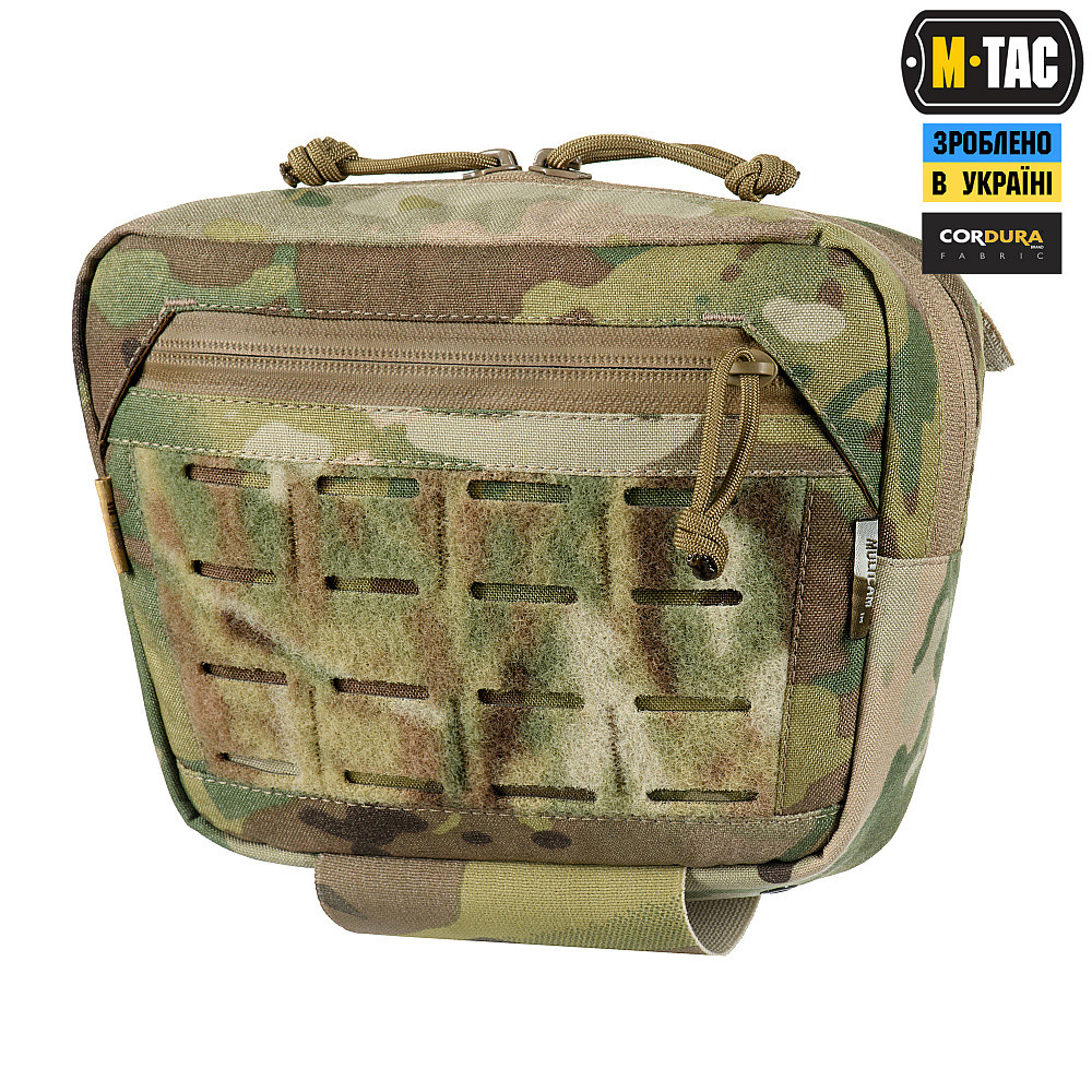 Тактична сумка-напашник M-Tac Large Elite Multicam, сумка для бронежилета, військовий підсумок мультикам