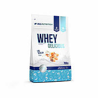 Концентрат сывороточного протеина и изолята Whey Delicious персик в белом шоколаде All Nutrition 700 г