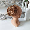 Шиньон з натурального волосся 2в1 гулька накладка песочно-русявий SELLI -A 6, фото 2