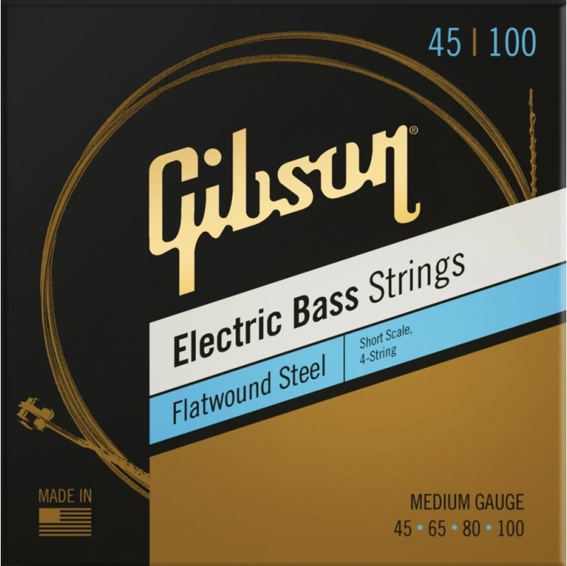 Струни для бас-гітари GIBSON SBG-FWSSM SHORT SCALE FLATWOUND BASS STRINGS MEDIUM SBG-FWSSM