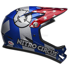 Шолом для вело кросу Bell Sanction Bike Helmet Nitro Circus Gloss Silver/Blue/Red Small (51-54cm)