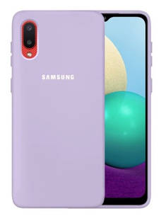 Чохол силіконовий для Samsung A02 (A022) Silicone Case Full (Бузковий)