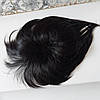 Накладка на маківку на зажимах з термоволосся чорна кава RY603- 2, фото 6