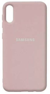 Чохол силіконовий для Samsung A02 (A022) Silicone Case Full (Рожевий темний)