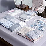 Пакет вакуумний для зберігання речей 60х80 см Чохол для пакування одягу з клапаном, фото 10