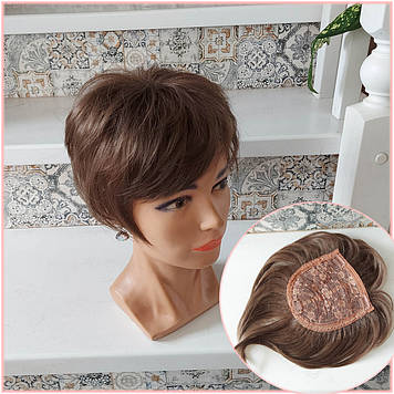 Накладка на маківку на зажимах з термоволосся русявий RY603- 12