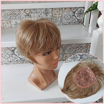 Накладка на маківку на зажимах з термоволосся пісочний RY603- 15