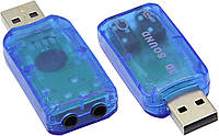 Внешняя USB звуковая карта 3D Sound card 5.1 (случайный цвет) (24102) de