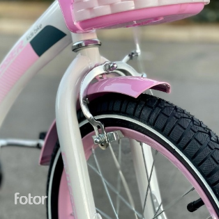 Велосипед 18 дюймовый для девочек с дополнительными колесиками, велосипед от 5 лет - фото 6 - id-p2190903987