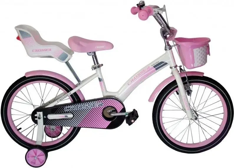 Детский велосипед розовый 20 дюймов для девочки до 9 лет, велосипеды из дополнительными колесиками - фото 2 - id-p2190904031