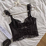 Мереживний топ бюстьє прозорий на гачках (р. 42-44) 77171235, фото 2