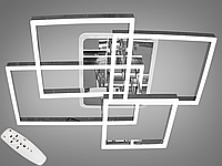 Лед люстра с пультом и тремя температурами света 7008HR LED 3color dimmer ХРОМ