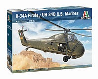 H-34A Pirate /UH-34D U.S. Marines. Модель вертолета в масштабе 1/48. ITALERI 2776