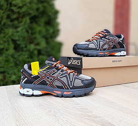 Чоловічі жіночі кросівки Asics Gel-Kahana 8 Black Orange Асікс Кахана чорні помаранчевим яскраві підліткові весна літо