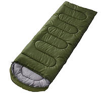 Спальный мешок зимний (спальник) одеяло с капюшоном E-Tac Winter SB-03 Green + Компрессионный мешок de