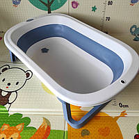 Детская складная ванночка для купания новорожденных со сливом ванна силиконовая компактная EL Camino