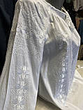 Вишита сорочка жіноча машинна роботи з  витончиного  полотна ,біла  по білому розмір XL, фото 5