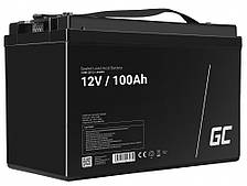 Акумуляторна батарея Green Cell AGM 12V 100 Ah VRLA, не вимагає обслуговування, термін служби понад 5 років