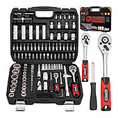 Набір інструментів Ripper M58220 108 ел., універсальний набір у чемодані, хромованадієва сталь