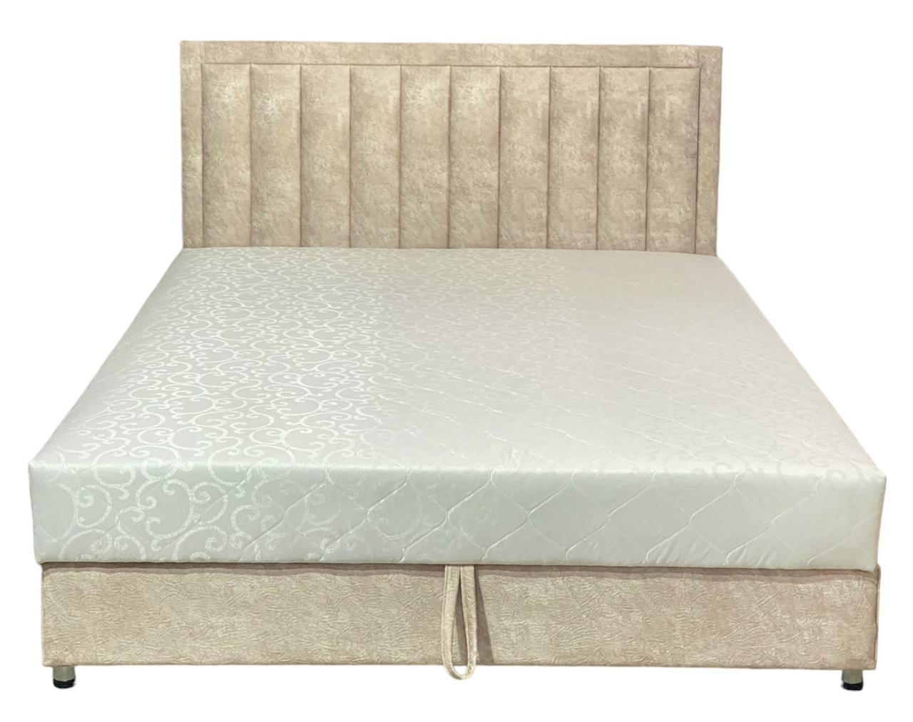 Ліжко двоспальне з матрацом і підйомним механізмом Фенс 160х200 см Двоспальне м'яке ліжко для дому, фото 1