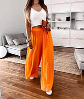 Жіночі легкі штани брюки вільного крою 6/36МР/И020 палаццо шифон широкі ( 42-44 46-48 розміри)