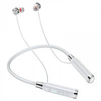 Бездротові навушники з мікрофоном вакуумні bluetooth для бігу для спорту з MicroSD HOCO ES62 Pretty Сірі de