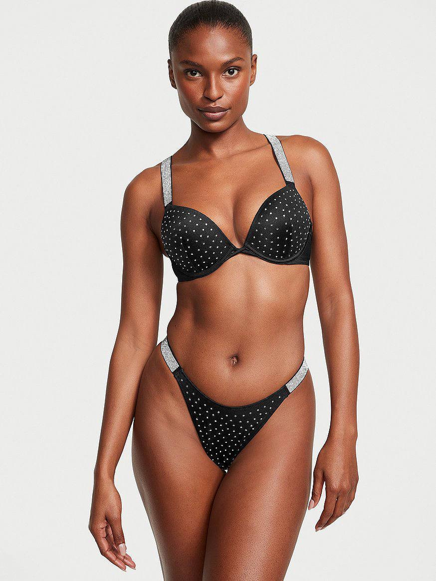 Купальник з пуш ап, стразами та трусиками стрінг Victoria’s Secret, оригінал