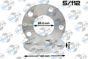 Проставка AUDI/MERCEDES 5мм 5/112 dia 66.6 D=150