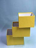 Набір прямокутних коробок для квітів (жовтий), фото 2