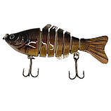 Воблер составний Карась Свімбейт 2 потрійних гачки 10 см 15,5 г Риболова приманка на хижака, фото 2