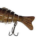 Воблер составний Карась Свімбейт 2 потрійних гачки 10 см 15,5 г Риболова приманка на хижака, фото 6