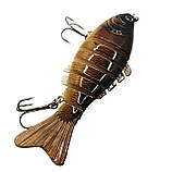 Воблер составний Карась Свімбейт 2 потрійних гачки 10 см 15,5 г Риболова приманка на хижака, фото 7