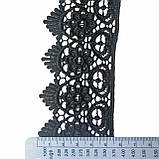 Мереживо макраме 5,5 см колір - чорний, фото 2
