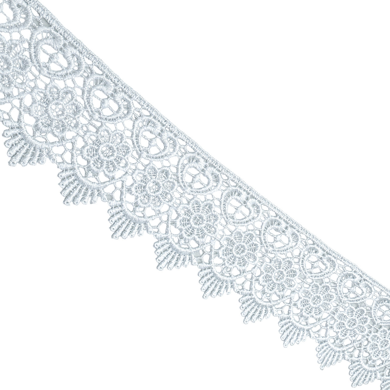 Мереживо макраме 5,5 см колір - білий, фото 1