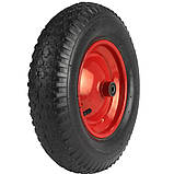 Колесо для тачки садової (будівельної) 95 мм червоне, фото 4