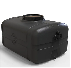 Бак 150 л для води прямокутна пластикова чорна ємність