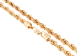 Ланцюжок Xuping Позолота 18K "Плетіння Мотузка" довжина 60см х 9мм