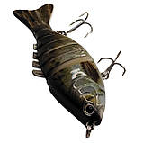 Воблер составний Карась Свімбейт 2 потрійних гачки 10 см 15,5 г Риболова приманка на хижака, фото 2