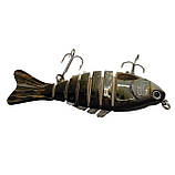 Воблер составний Карась Свімбейт 2 потрійних гачки 10 см 15,5 г Риболова приманка на хижака, фото 4