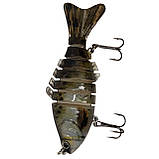Воблер составний Карась Свімбейт 2 потрійних гачки 10 см 15,5 г Риболова приманка на хижака, фото 6
