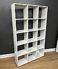 Стелаж на 15 полиць для книг та іграшок з ДСП білий 105*177*25 см, фото 4