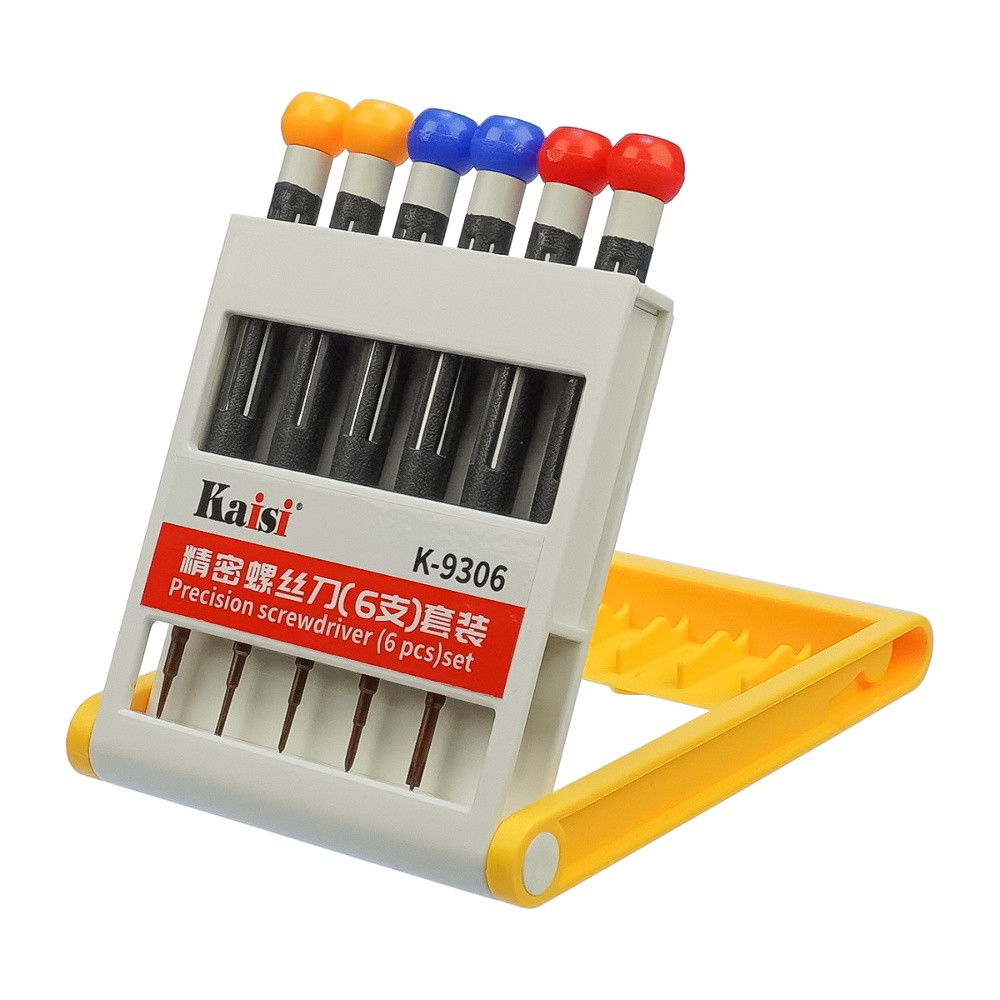 TU TU Набор отверток Kaisi K-9306 (+1.5, Y0.6, T2, *0.8, *1.2, hexagon M2.5)
