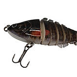 Воблер составник Карась Свімбейт 2 потрійних гачки 10 см 15,5 г Риболова приманка на хижака, фото 9