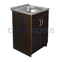 Тумба з мийкою 50х50 для кухні венге із сифоном