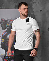 Футболка dri-fit Nike white / Мужская летняя футболка с принтом Найк белая / Футболка с принтом на лето