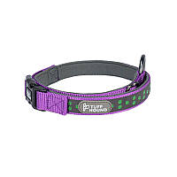 Светоотражающий ошейник для собак TUFF HOUND 1537 Purple M с утяжкой de