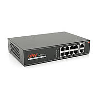 TU  TU 8ми портовый PoE Full Gigabit коммутатор ONV-H3108P, 8xPoe1000Мбит + 2х1000 Мбит, IEEE802.3af/at , общая мощность 120 Вт