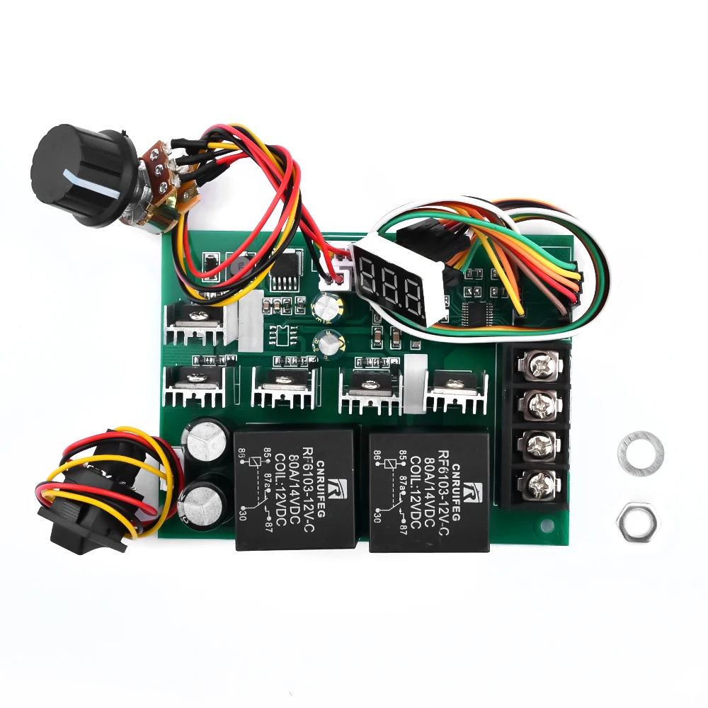 ШІМ контролер Регулятор напруги PWM DC 10-55V 40/60A реверс (ДИММЕР димер) регулятор обертів двигуна, фото 1